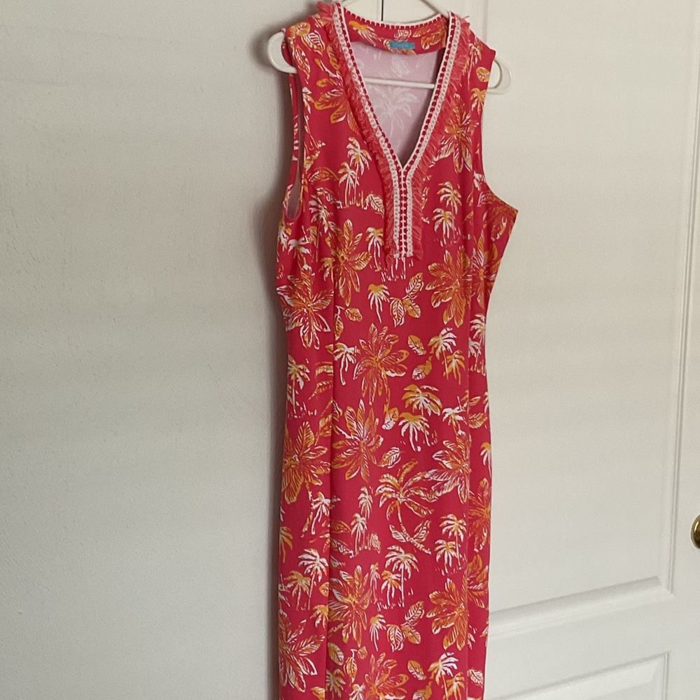 NWOT J McLaughlin Floral Pink Sleeveless Dress